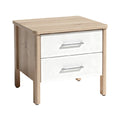 **Stolik nocny z dwoma szufladami - design skandynawski**